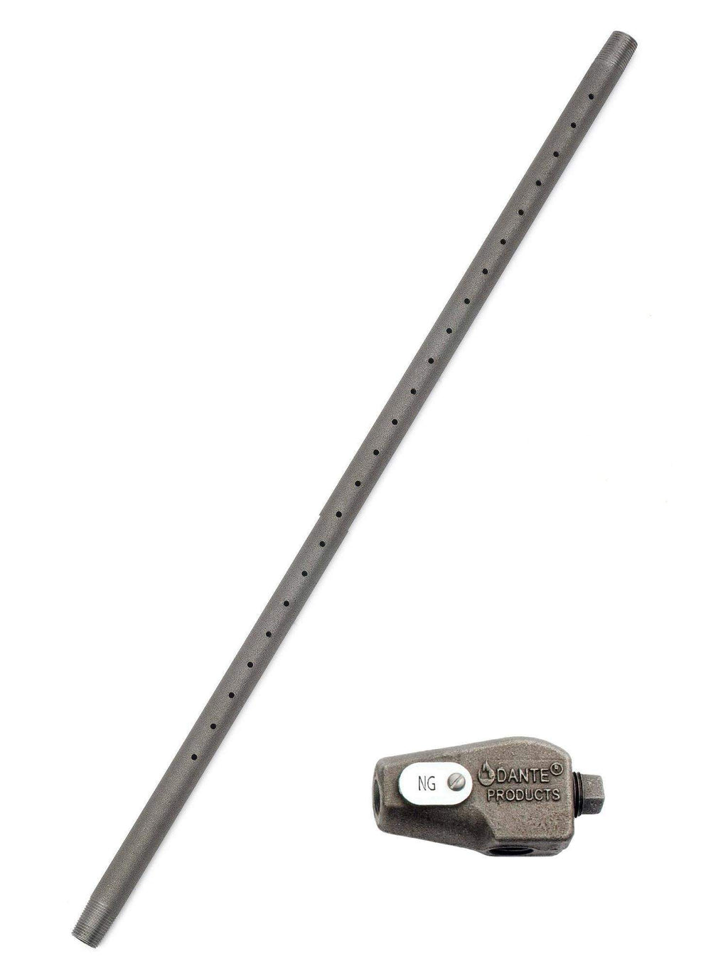Dante gas fireplace log lighter burner pipe with mixer, long metal tube with holes
