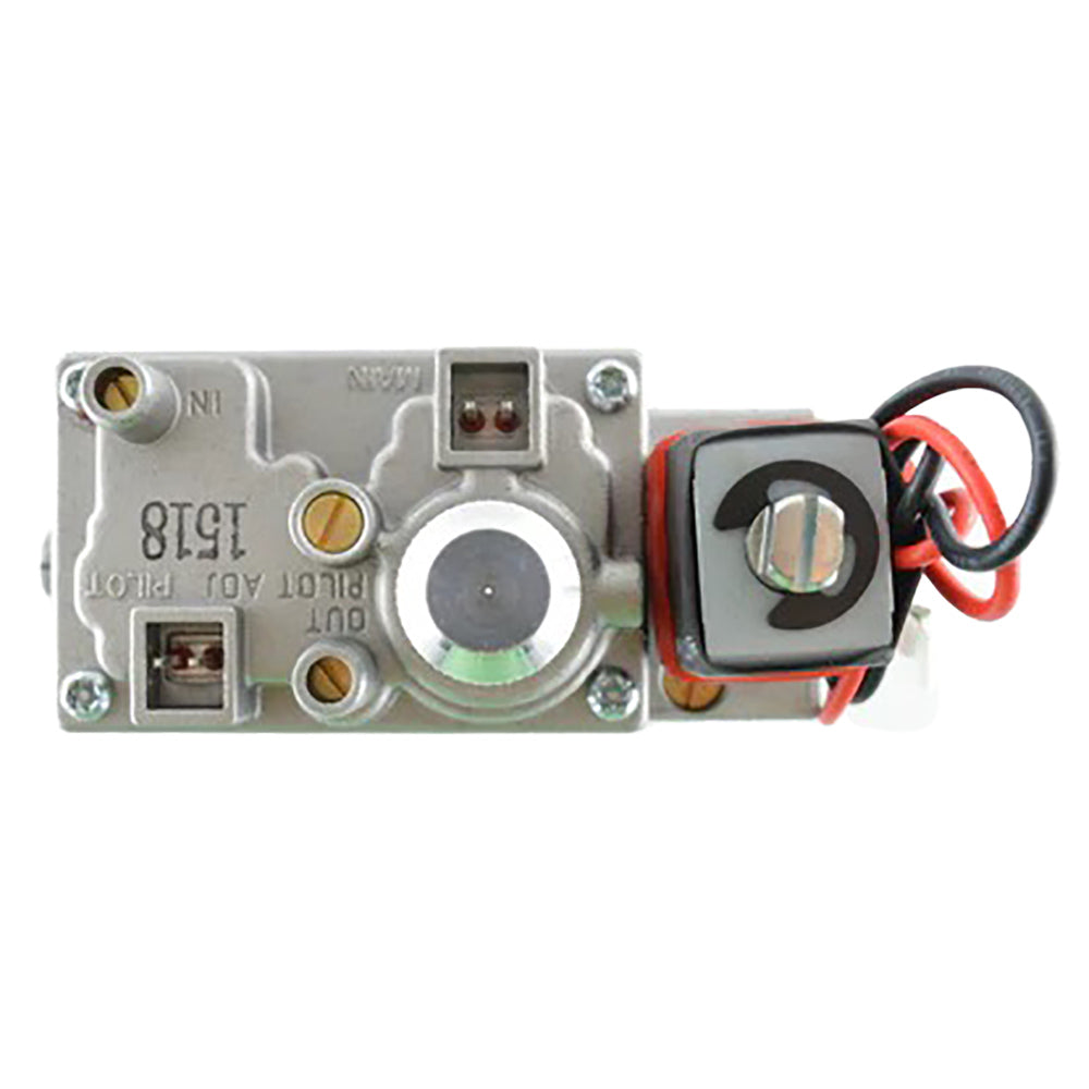 Electronic gas valve with solenoid and red/black wire harness, vented replacement part