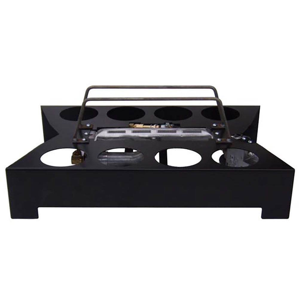 Alterna ventless burner kit with black burner base and integrated burner assembly.