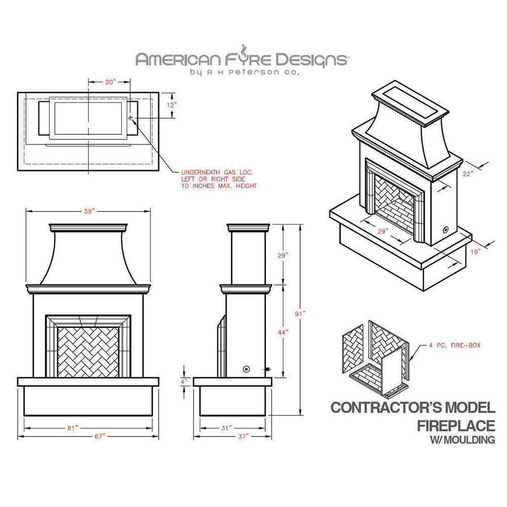 Exterior Fireplace Construction Details American Fyre Designs