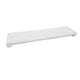 White textured fireplace vent cap with flat top and side support feet