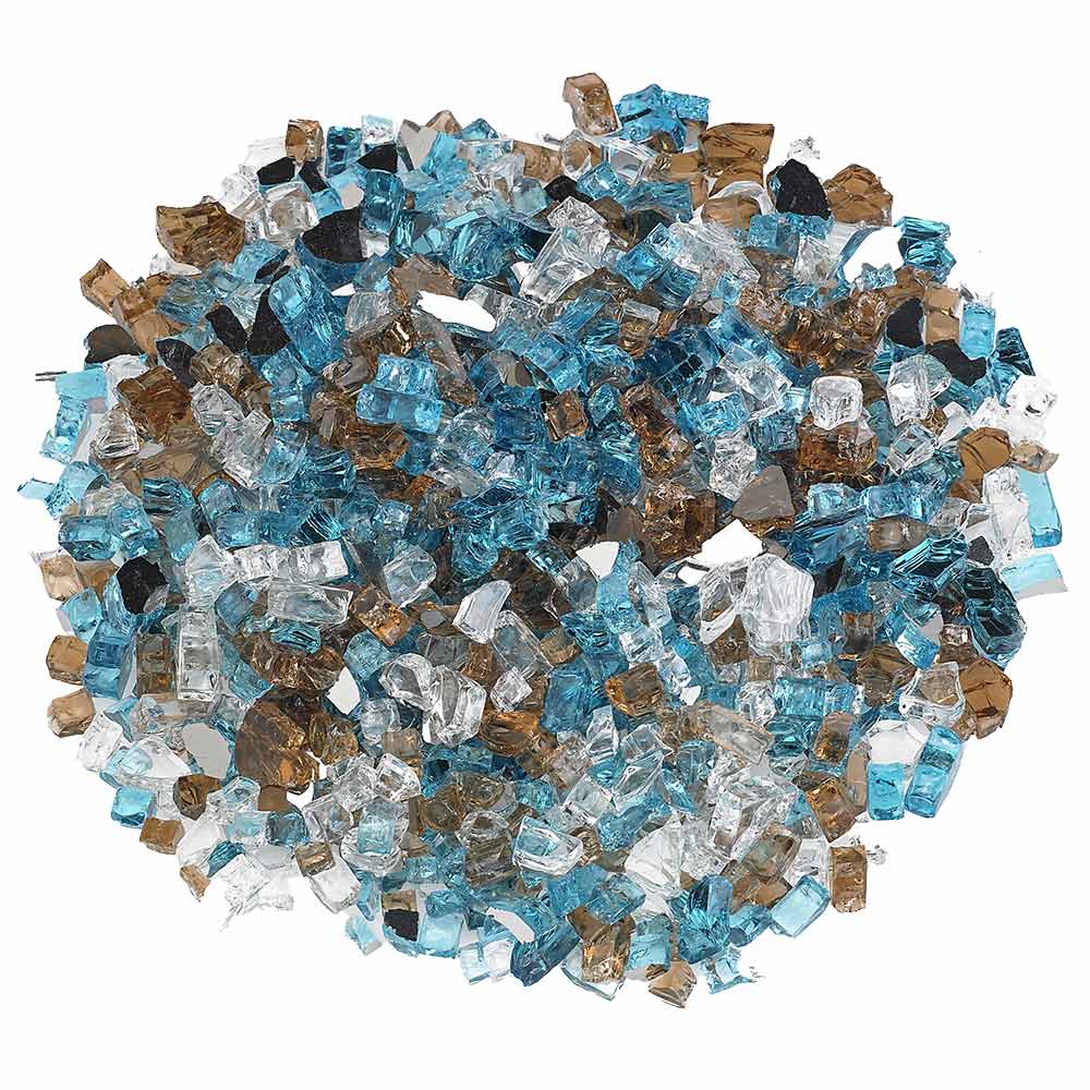 American Fire Glass 1/2-Inch Premium Fire Glass, 10 lbs, Bali Reflective