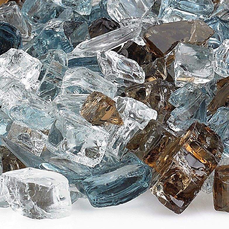 American Fire Glass 1/2-Inch Premium Fire Glass, 10 lbs, Bali Reflective