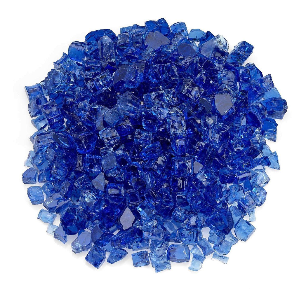 American Fire Glass 1/2-Inch Classic Fire Glass, 10 lbs, Cobalt Blue