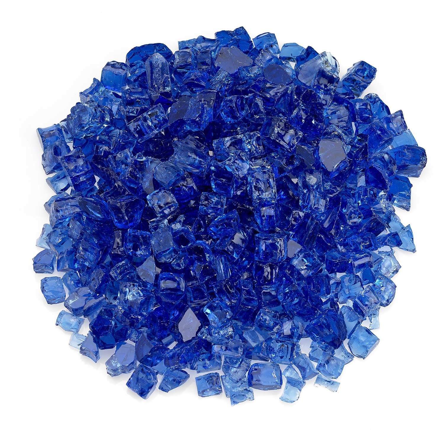 American Fire Glass 1/2-Inch Classic Fire Glass, 10 lbs, Cobalt Blue