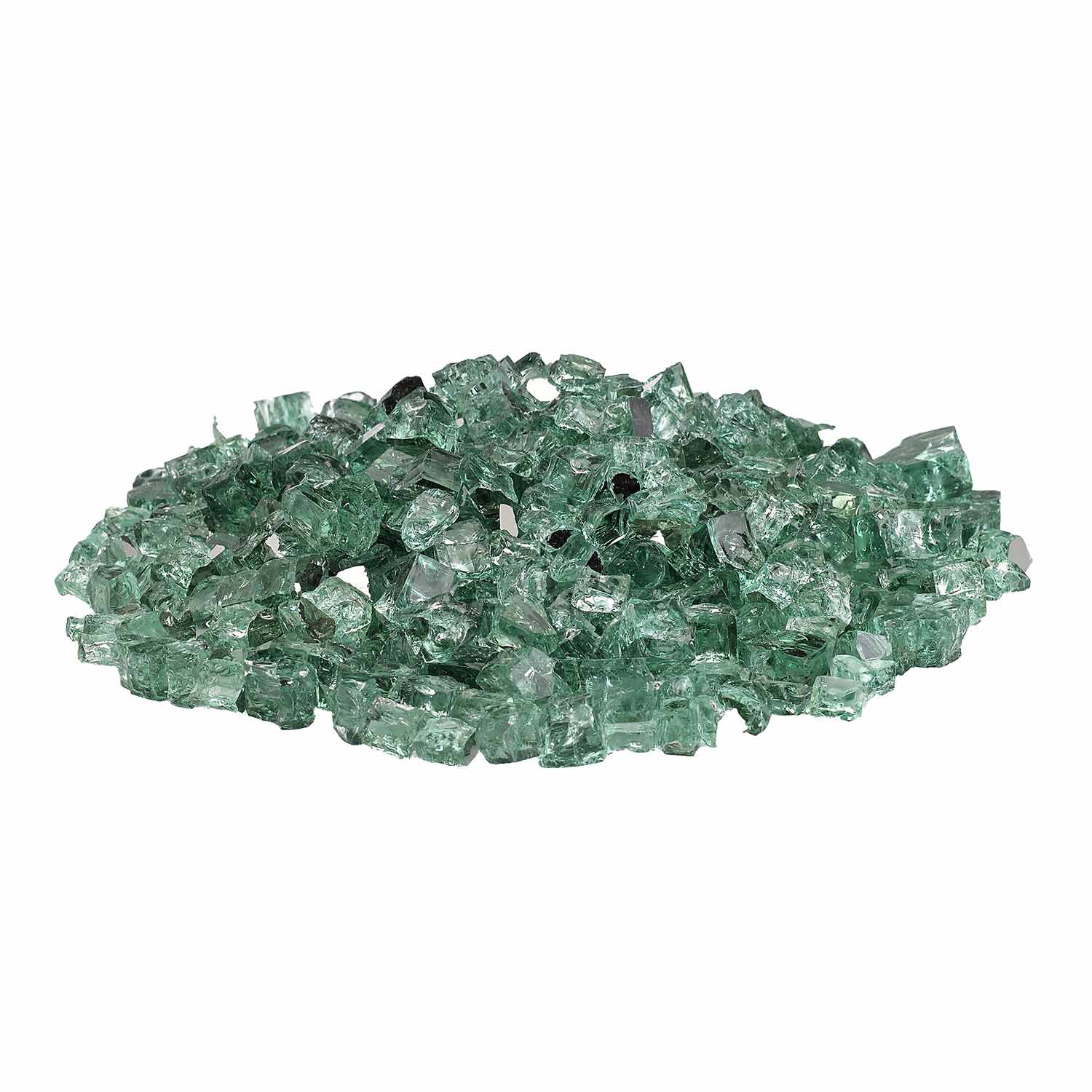American Fire Glass 1/2-Inch Premium Fire Glass, 10 lbs, Evergreen Reflective