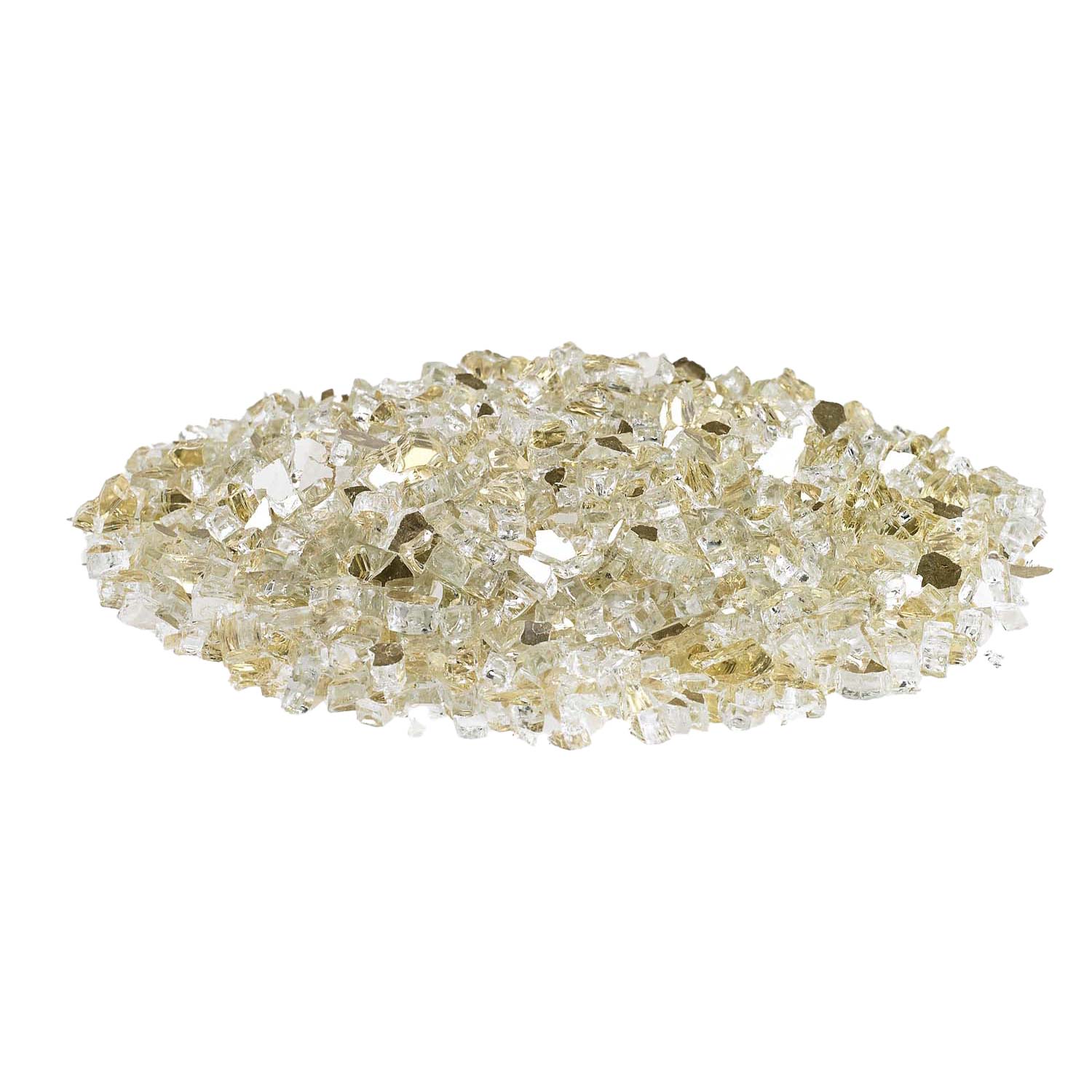American Fire Glass 1/4-Inch Premium Fire Glass, 10 lbs, Gold Reflective