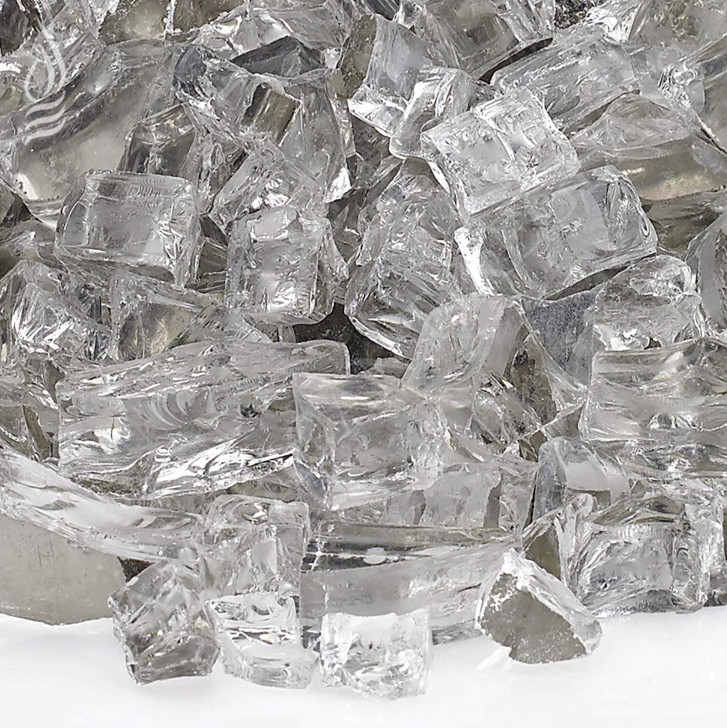 American Fire Glass 1/2-Inch Premium Fire Glass, 10-Pounds, Starfire Reflective