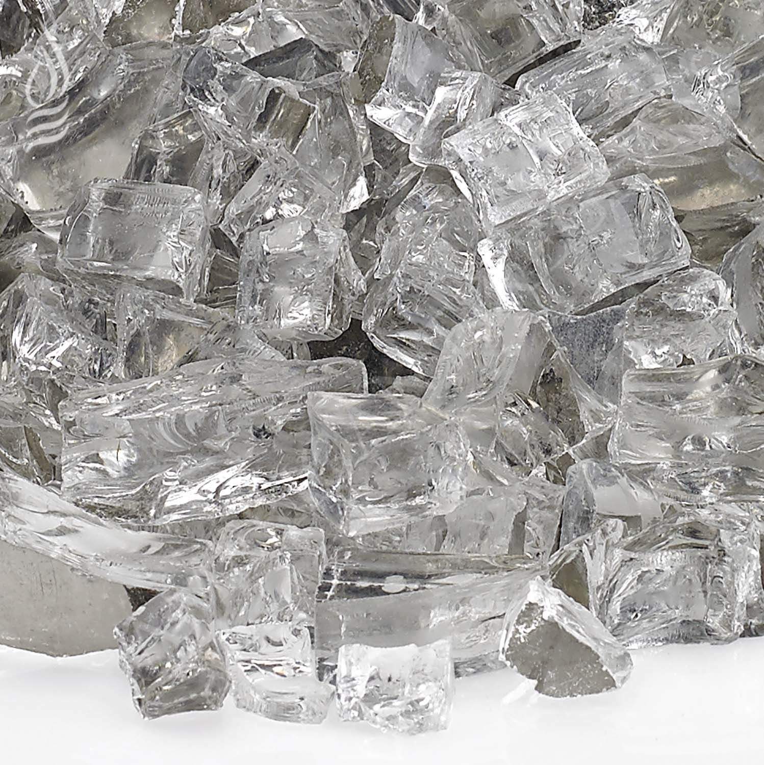 American Fire Glass 1/2-Inch Premium Fire Glass, 10-Pounds, Starfire Reflective