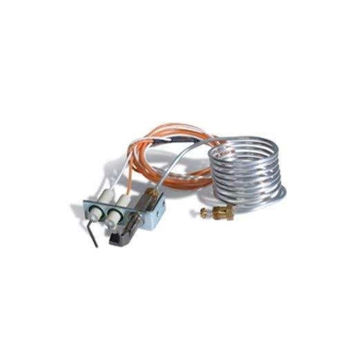 Pilot assembly extension kit with coiled metal spring, wiring harness and connectors