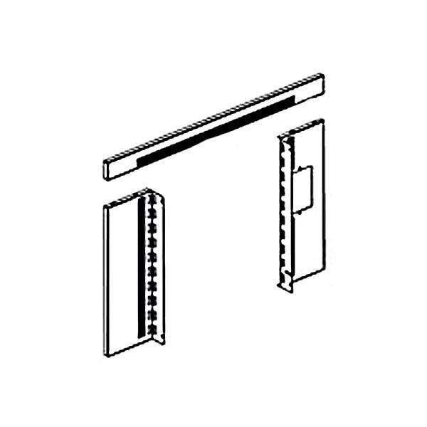 Cast iron surround adapter kit with three metal bracket spacers and bar