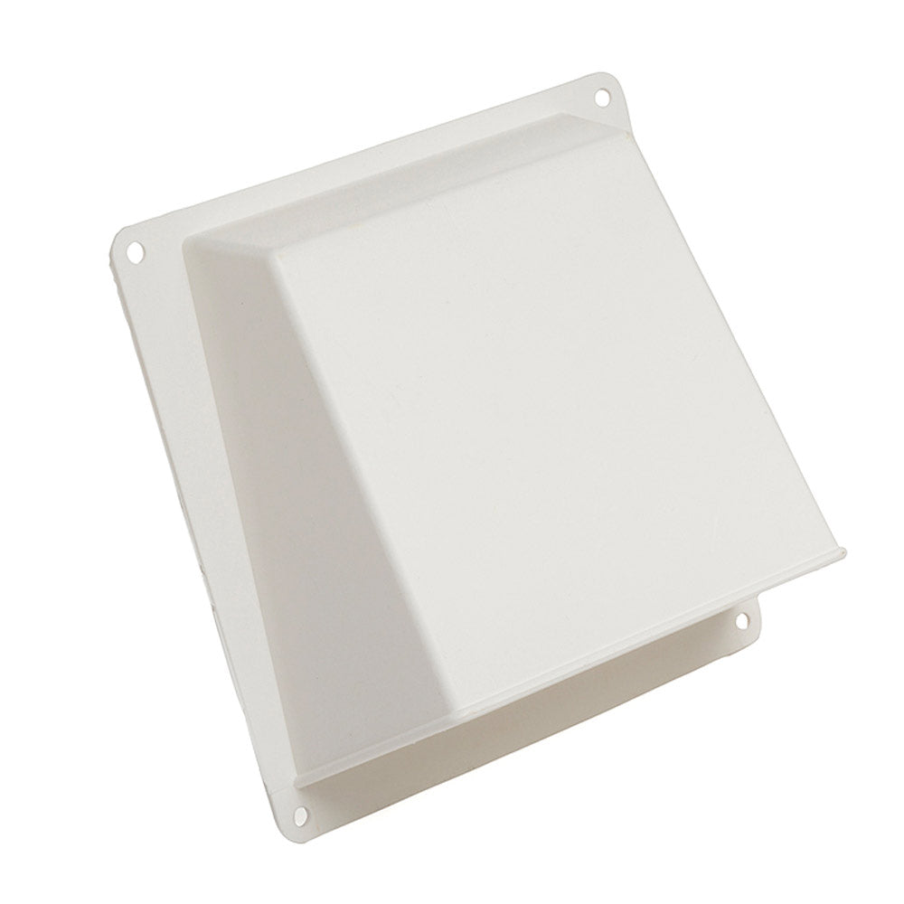 Outside air kit cover panel with mounting holes, white