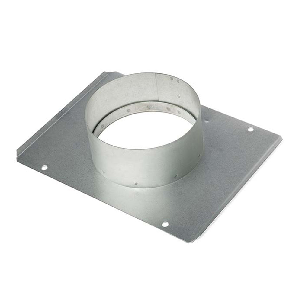 Outside air kit duct collar with mounting plate, gray