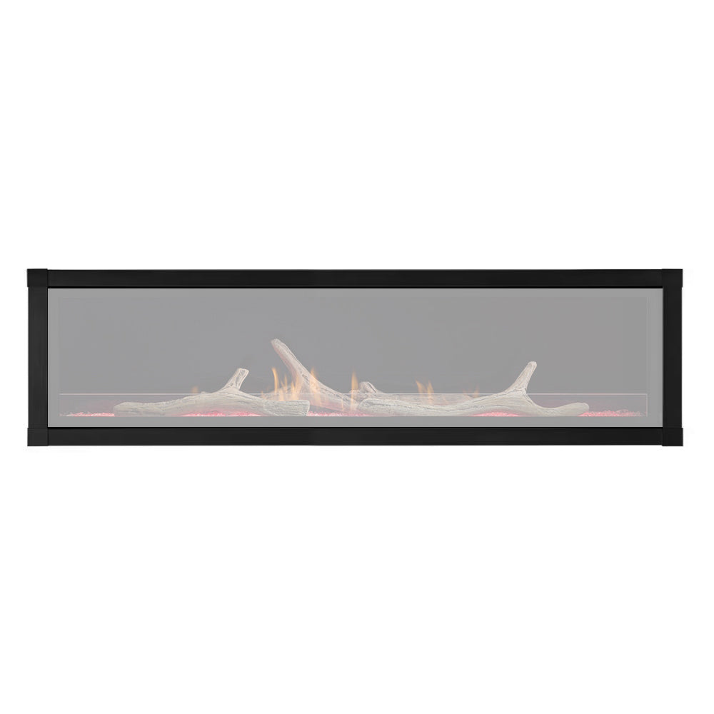 Monessen Contemporary Satin Black Front for Artisan 72-Inch Vent-Free Linear Gas Fireplace