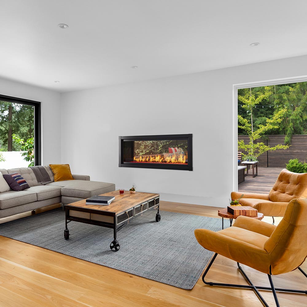 Monessen AVFLST48 Artisan 48-Inch Vent-Free See-Through Gas Fireplace with IntelliFire Touch Ignition