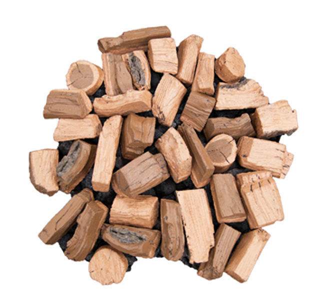 Wood firewood chunks assortment, 36-piece set of small split logs
