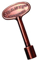 3-inch universal valve key, antique copper finish, Dante logo badge