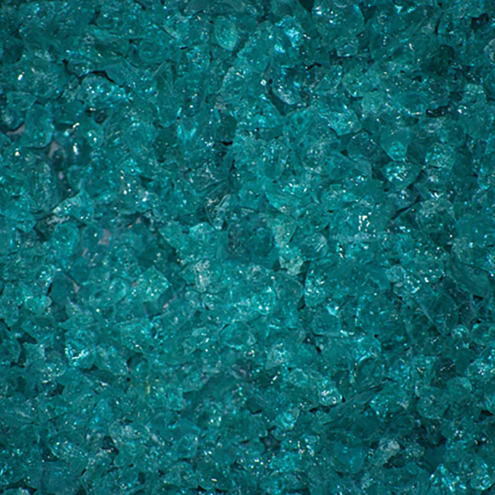 Warming Trends Recycled Fire Glass, 3/4-Inch, Aqua, 10-Pounds