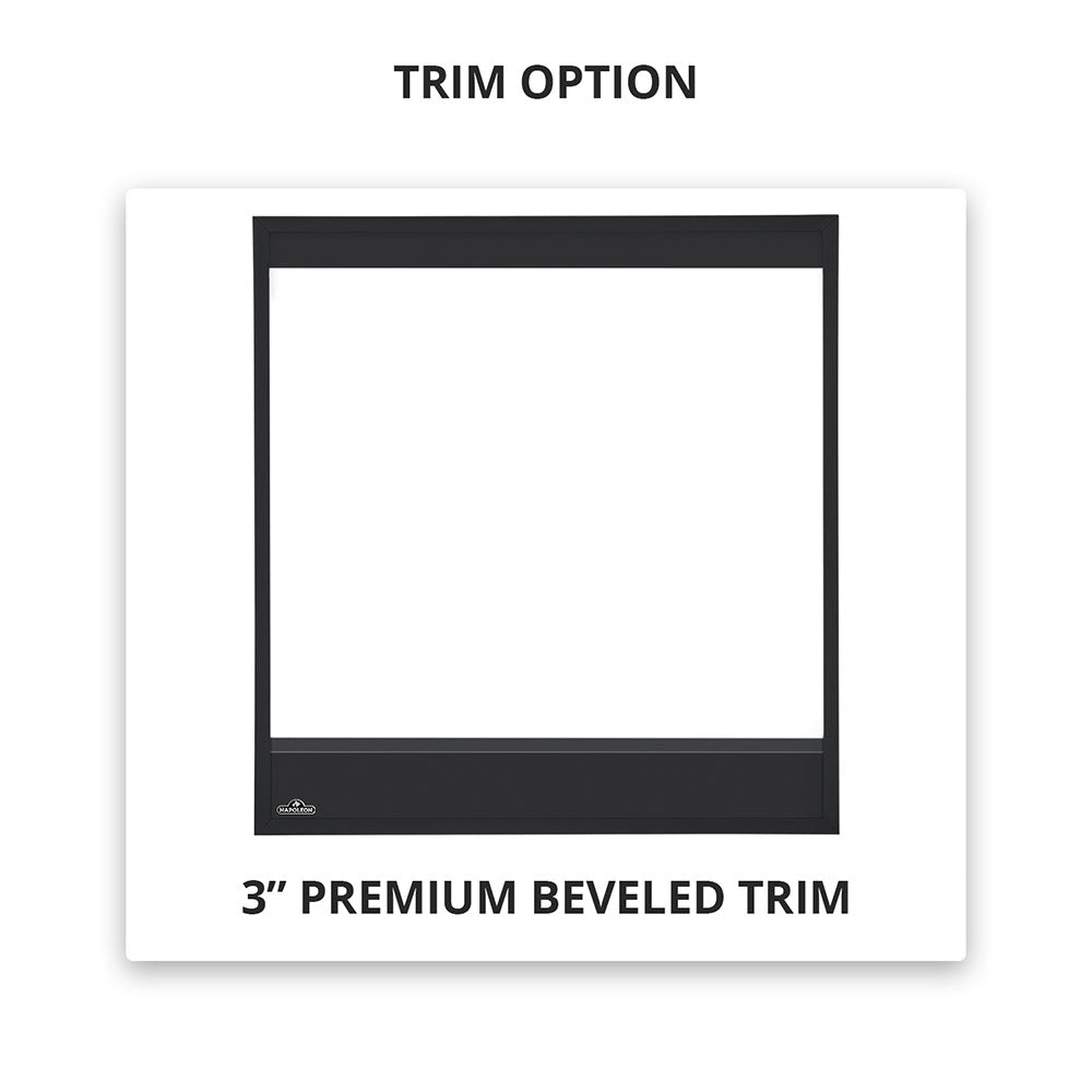3" premium beveled trim frame for gas fireplace opening