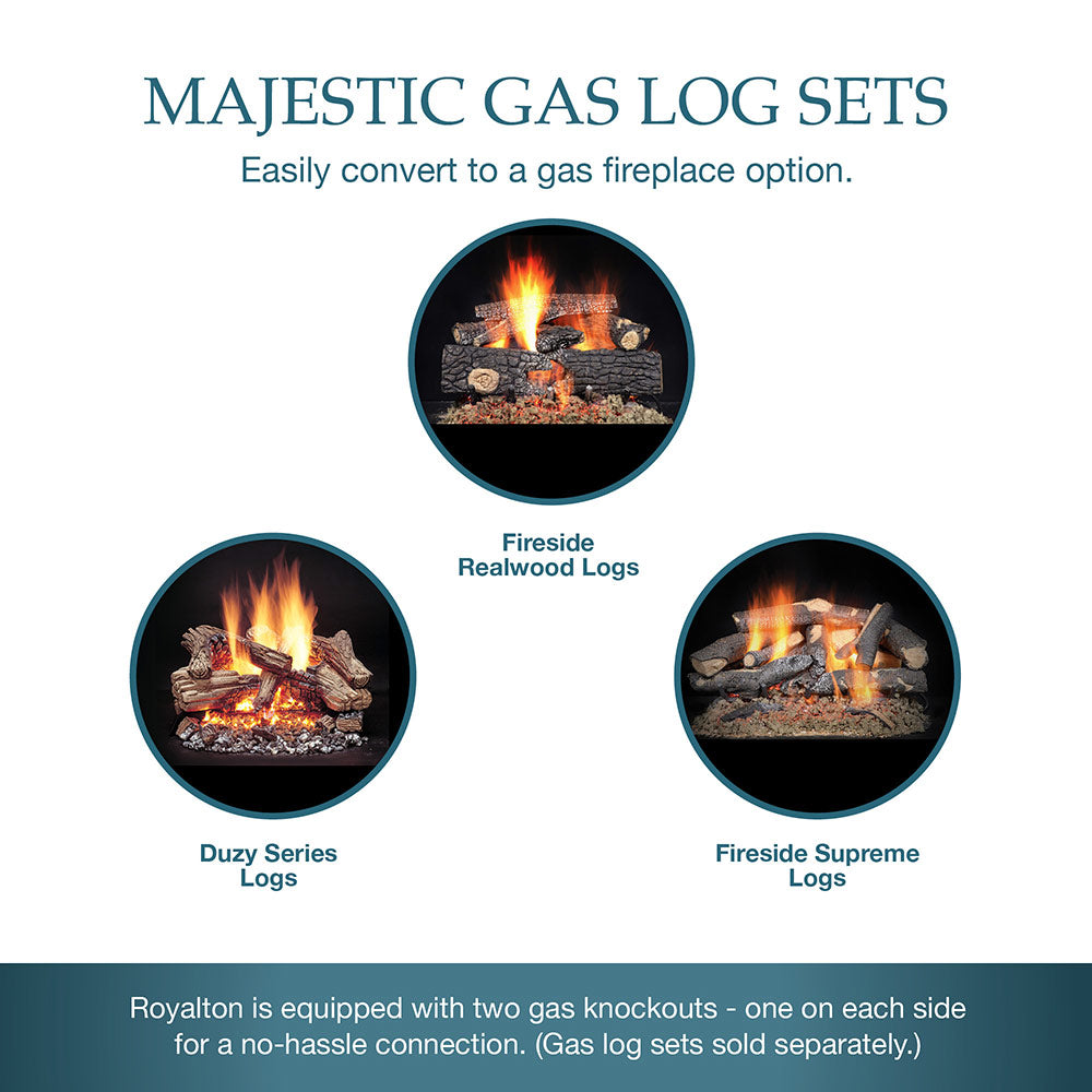 Majestic Royalton 42-Inch Radiant Wood Burning Fireplace