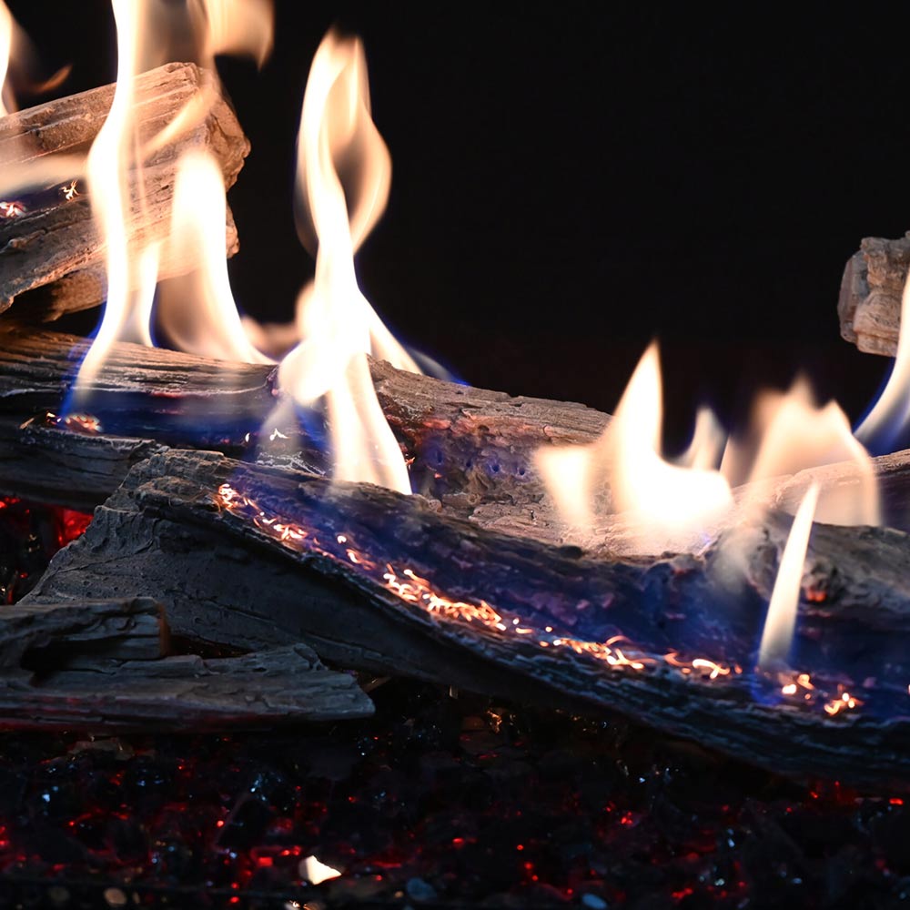 Grand Canyon GlowFire Driftwood Vented Bedrock Electronic Ignition Drop-In Gas Log Set (BEDROCK-TRAD)