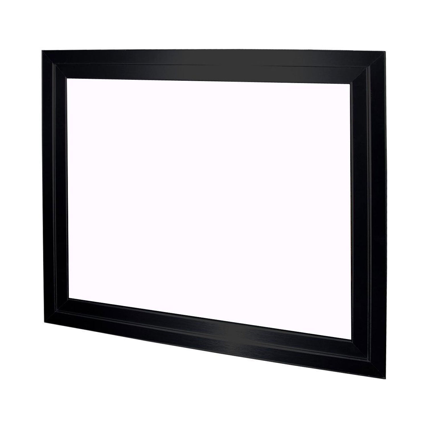 Black trim surround frame for built-in electric firebox, square corners