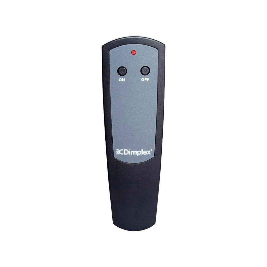 Dimplex remote control with ON, OFF, and indicator lights