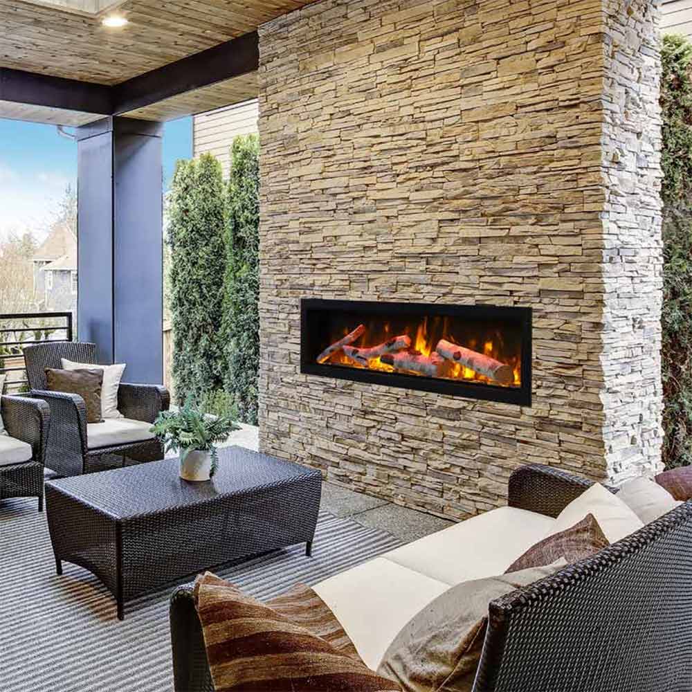 Amantii Panorama Deep Outdoor Built-In Smart Electric Fireplace