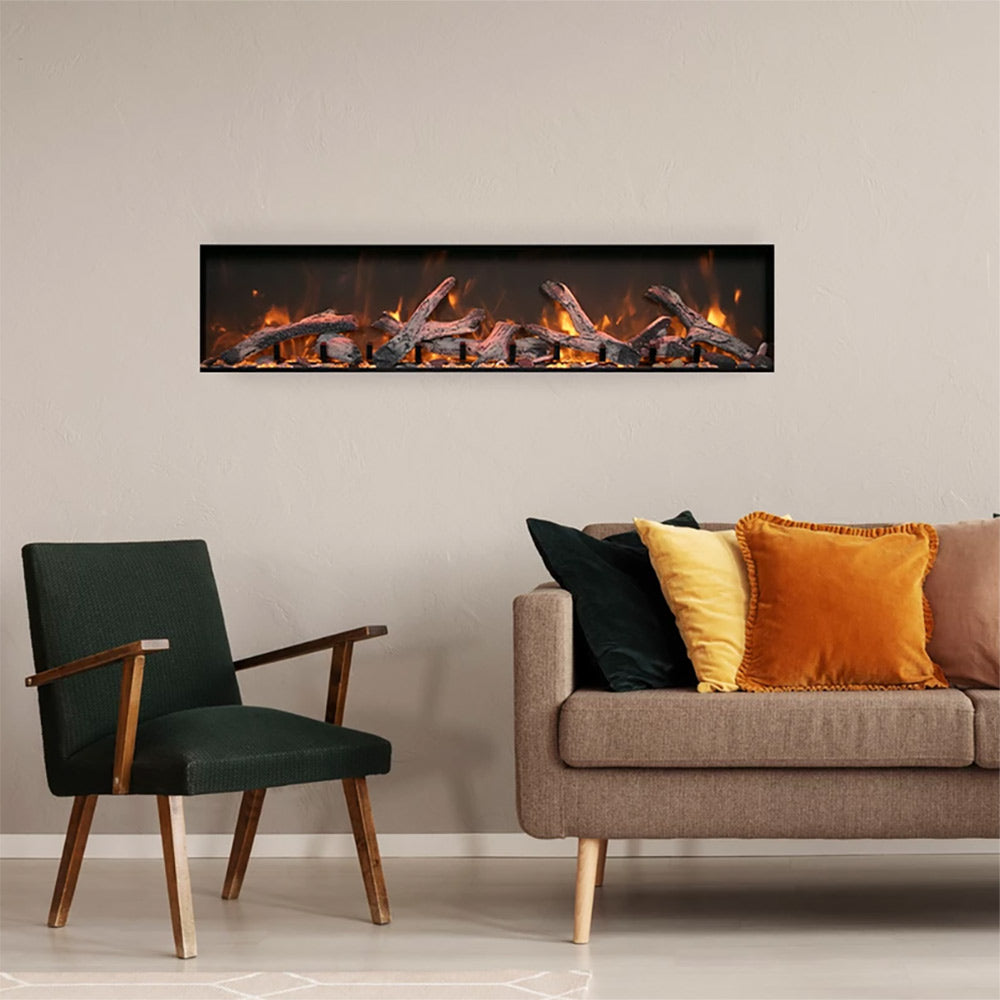 Amantii Panorama Deep Extra Tall Indoor/Outdoor Built-In Smart Electric Fireplace