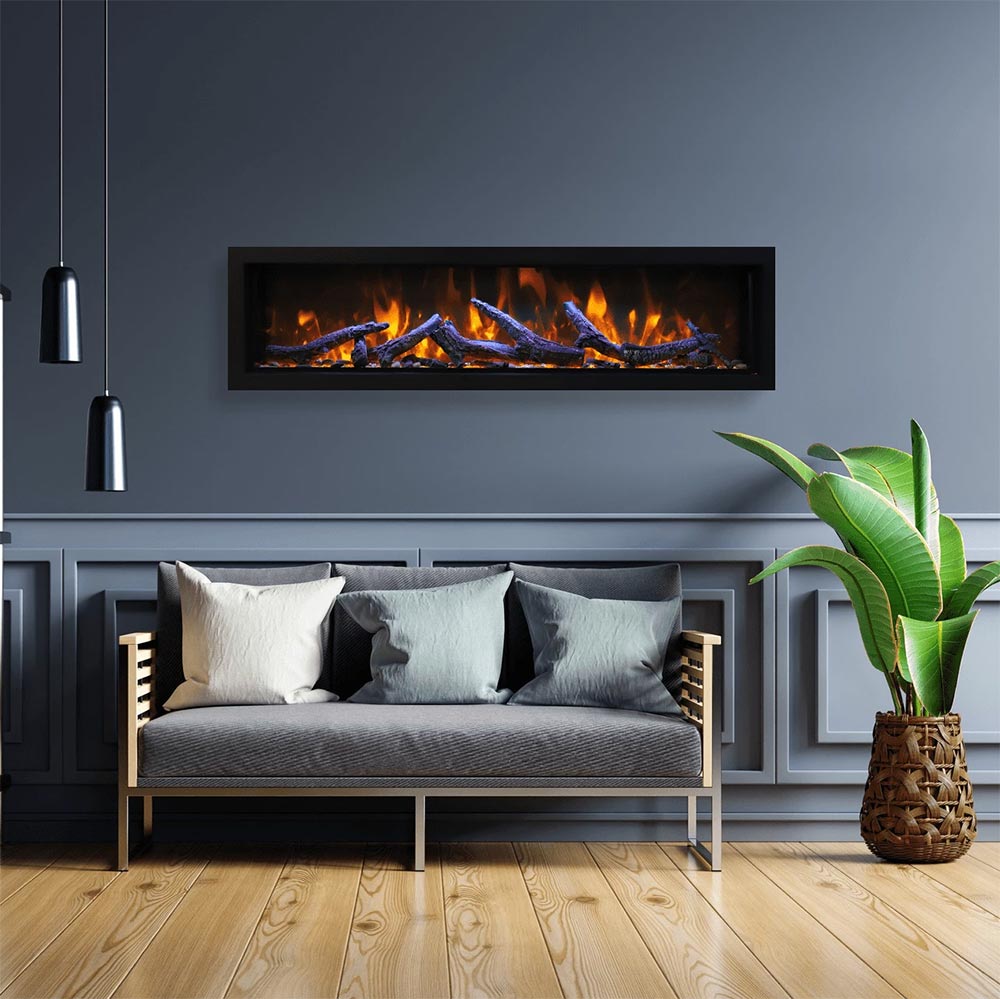 Amantii Panorama Deep Extra Tall Indoor/Outdoor Built-In Smart Electric Fireplace