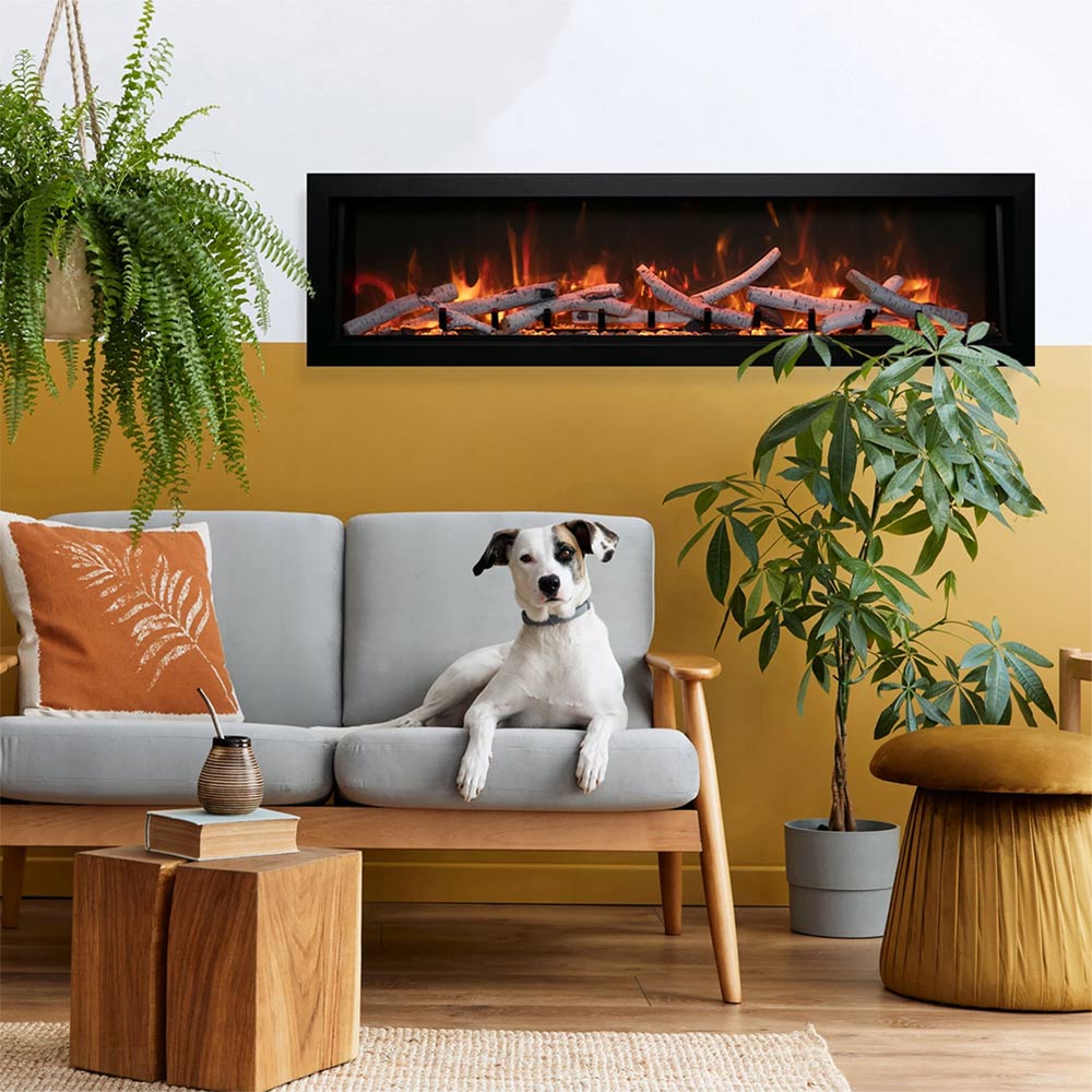 Amantii Panorama Deep Extra Tall Indoor/Outdoor Built-In Smart Electric Fireplace