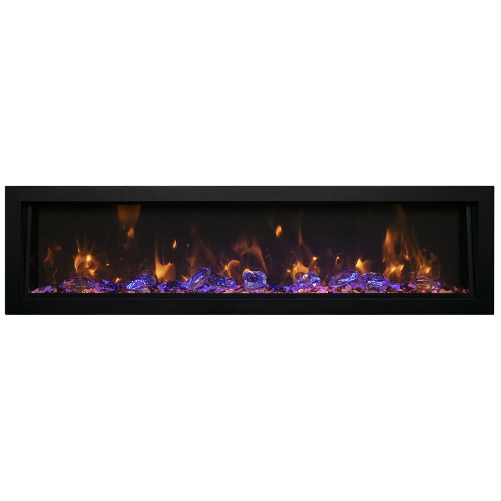 Amantii Panorama Deep Extra Tall Indoor/Outdoor Built-In Smart Electric Fireplace