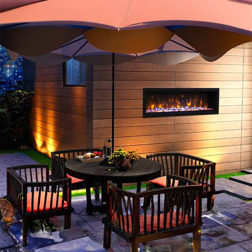 Amantii Panorama Slim Outdoor Built-In Smart Electric Fireplace