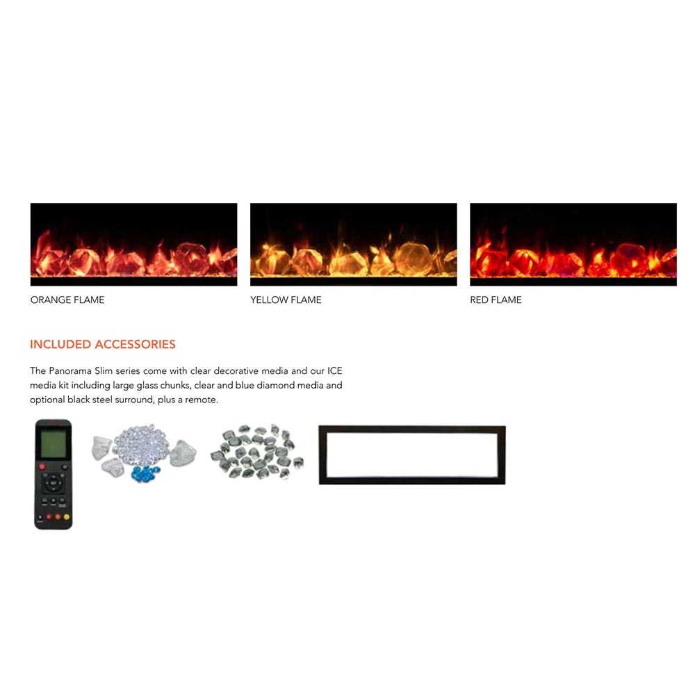 Amantii Panorama Slim Outdoor Built-In Smart Electric Fireplace