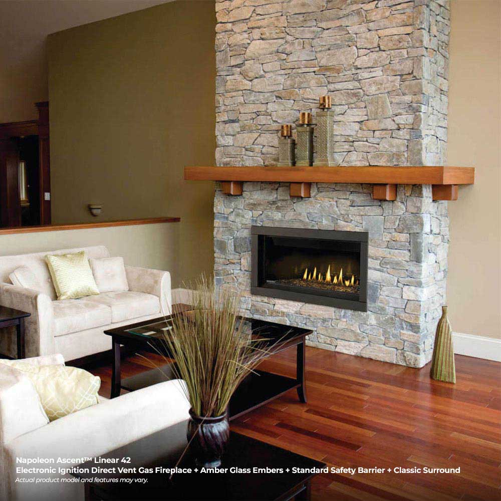 Napoleon Ascent Linear Series EI DV Gas Fireplace 42in