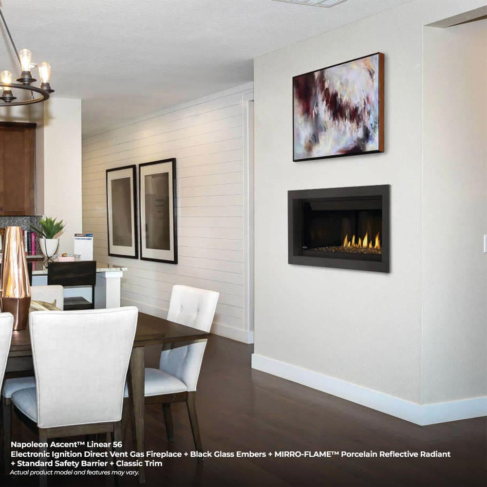 Napoleon BL56NTE Ascent Linear Series Electronic Ignition Direct Vent Gas Fireplace