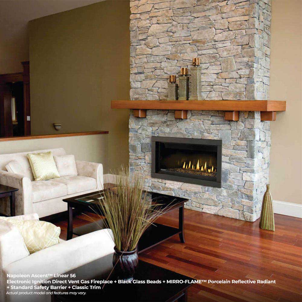 Napoleon BL56NTE Ascent Linear Series Electronic Ignition Direct Vent Gas Fireplace