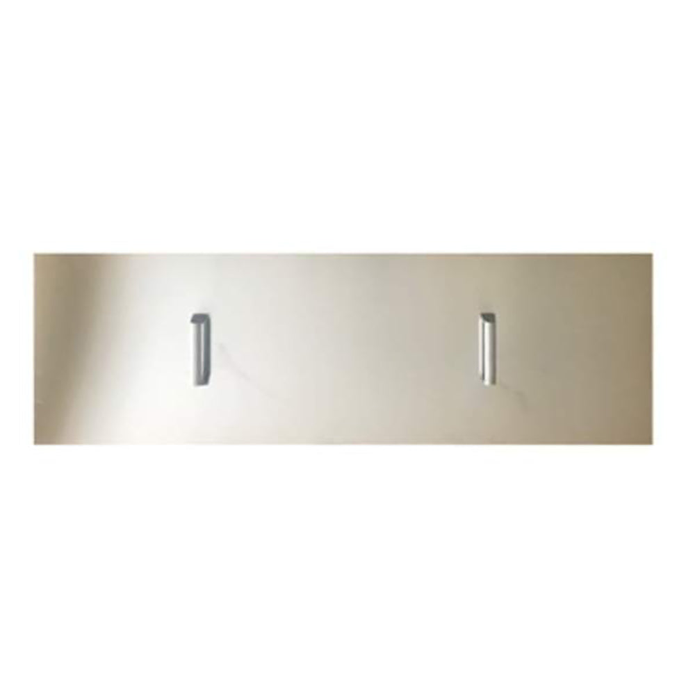 36-inch stainless steel outdoor weather cover with two metal tabs