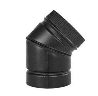 7-inch black gas stove 45-degree elbow pipe fitting