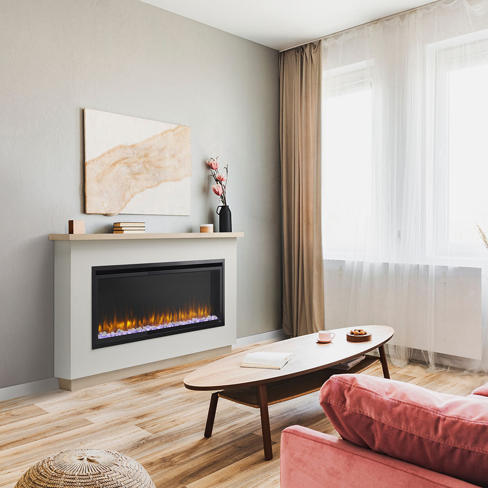 SimpliFire Ready-to-Finish Boyd Build-Out Mantel Package for Allusion Platinum 50-Inch Electric Fireplace