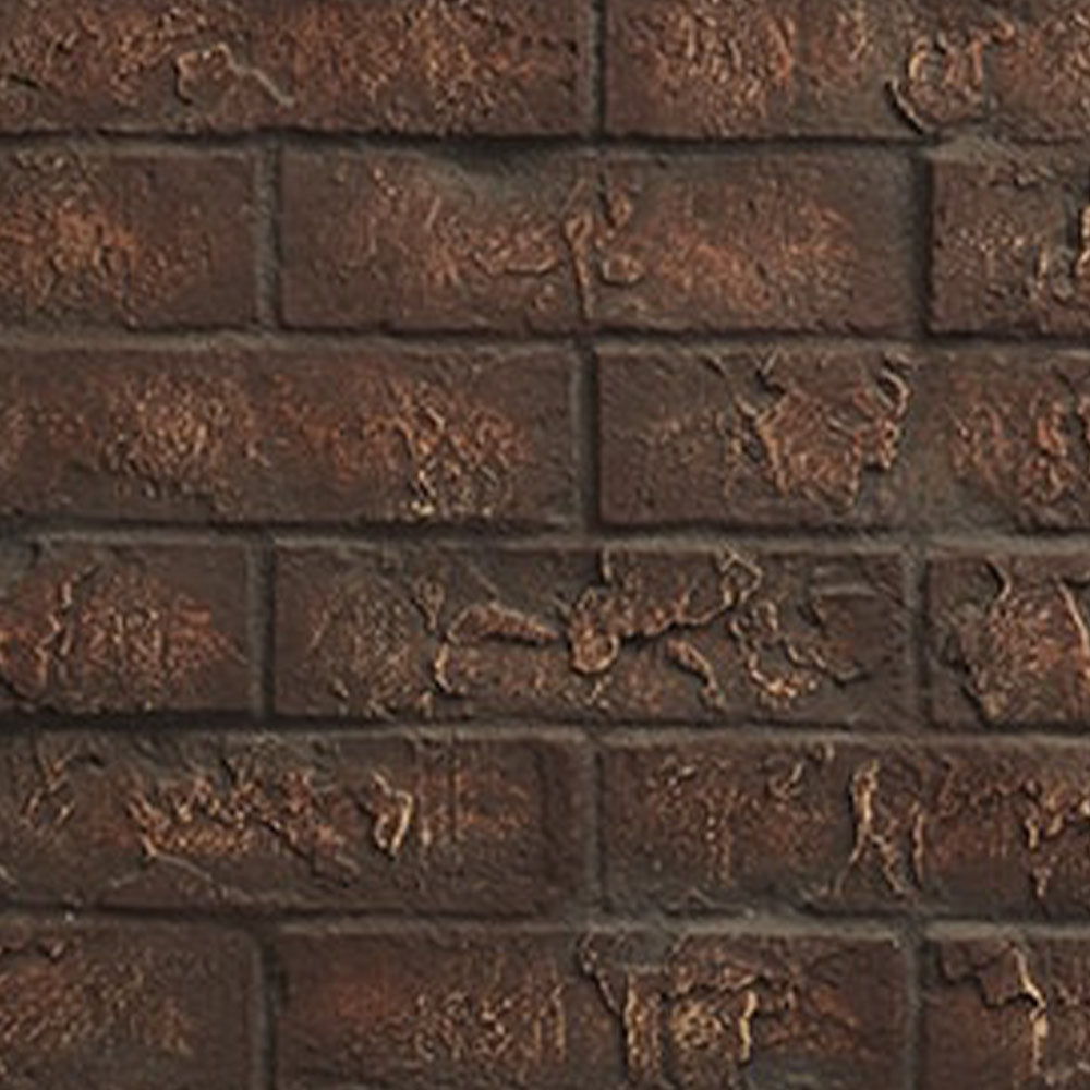 Traditional brick interior panel with cottage red, raised weathered brick texture