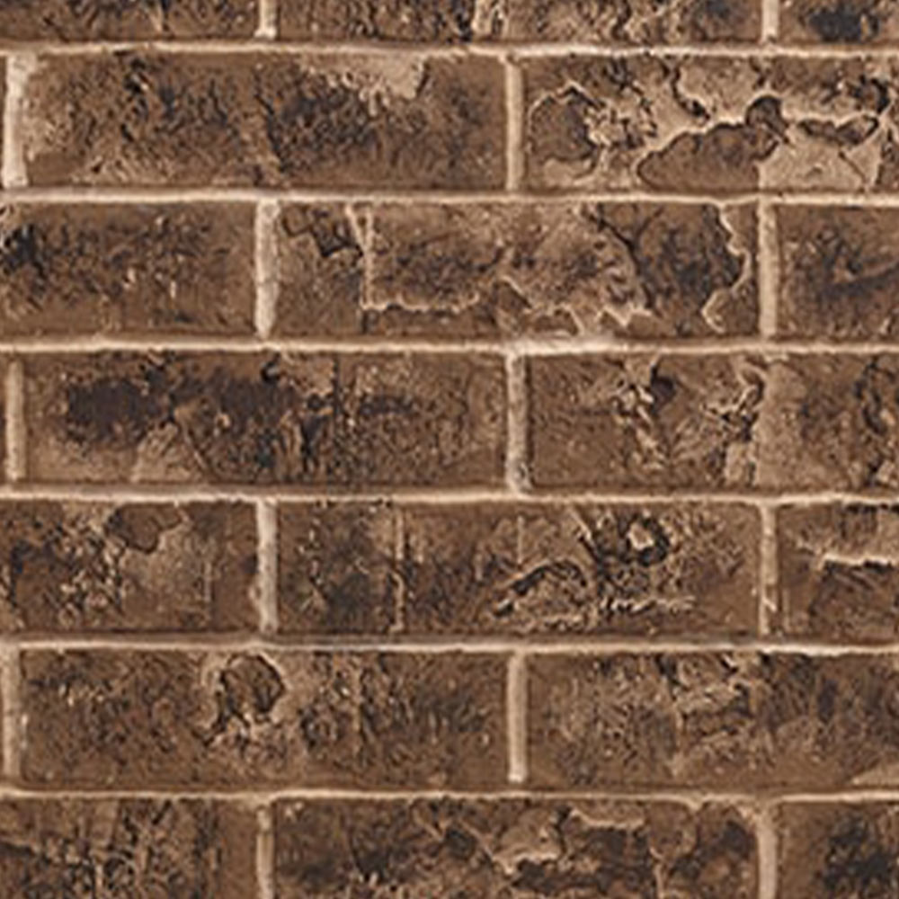 Tavern brown traditional brick interior panel with textured faux brick pattern