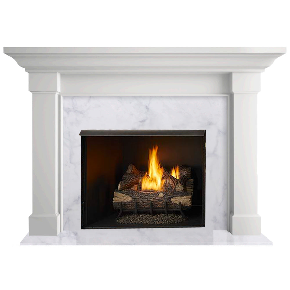 Monessen Exacta 32-Inch Vent-Free Circulating Firebox with Log Set and Kenwood Flush Mantel