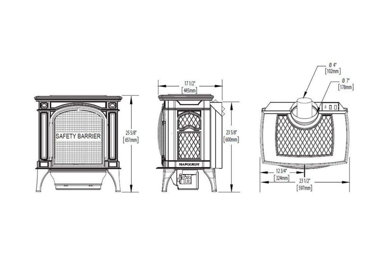 Napoleon GDS25-1 Bayfield Direct Vent Cast Iron Gas Stove