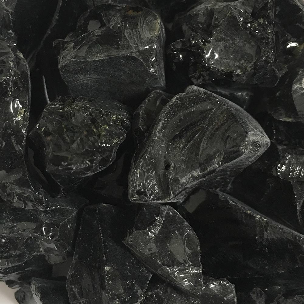 Warming Trends Recycled Fire Glass, 3/4-Inch, Black, 10-Pounds