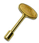 3-inch universal valve key, bright brass finish, Dante logo badge