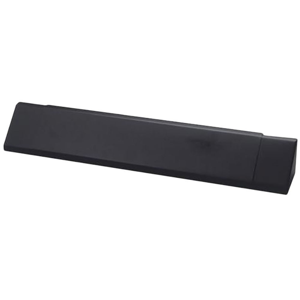 Adjustable flat black canopy cover with rectangular shape and seam detail