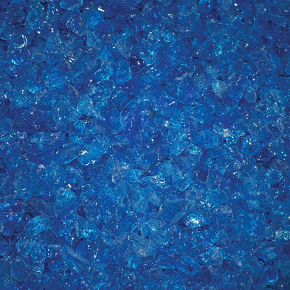 Warming Trends Recycled Fire Glass, 3/4-Inch, Light Blue, 10-Pounds