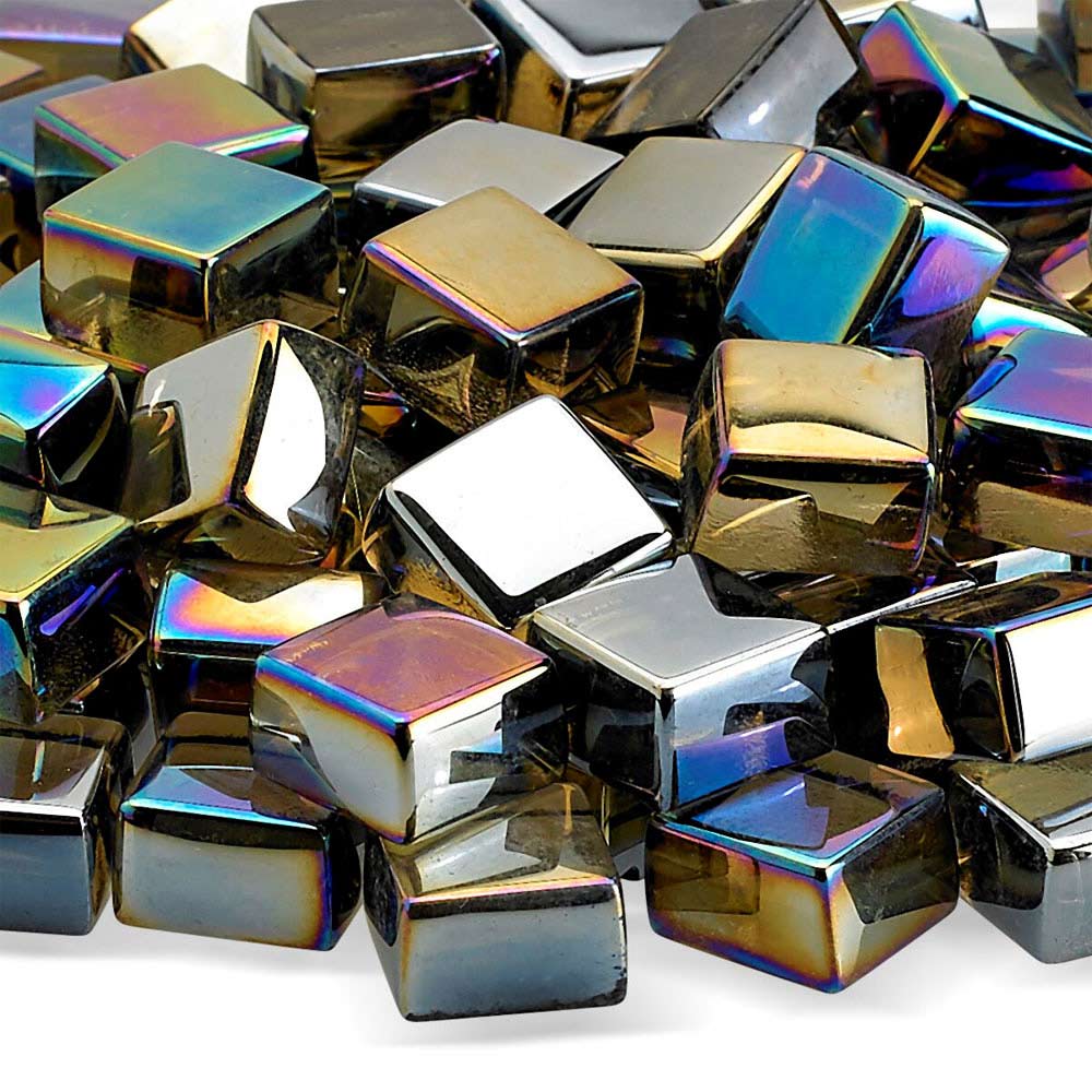 American Fire Glass 1/2-Inch Fireglass 2.0, 10-Pounds, Bronze Luster