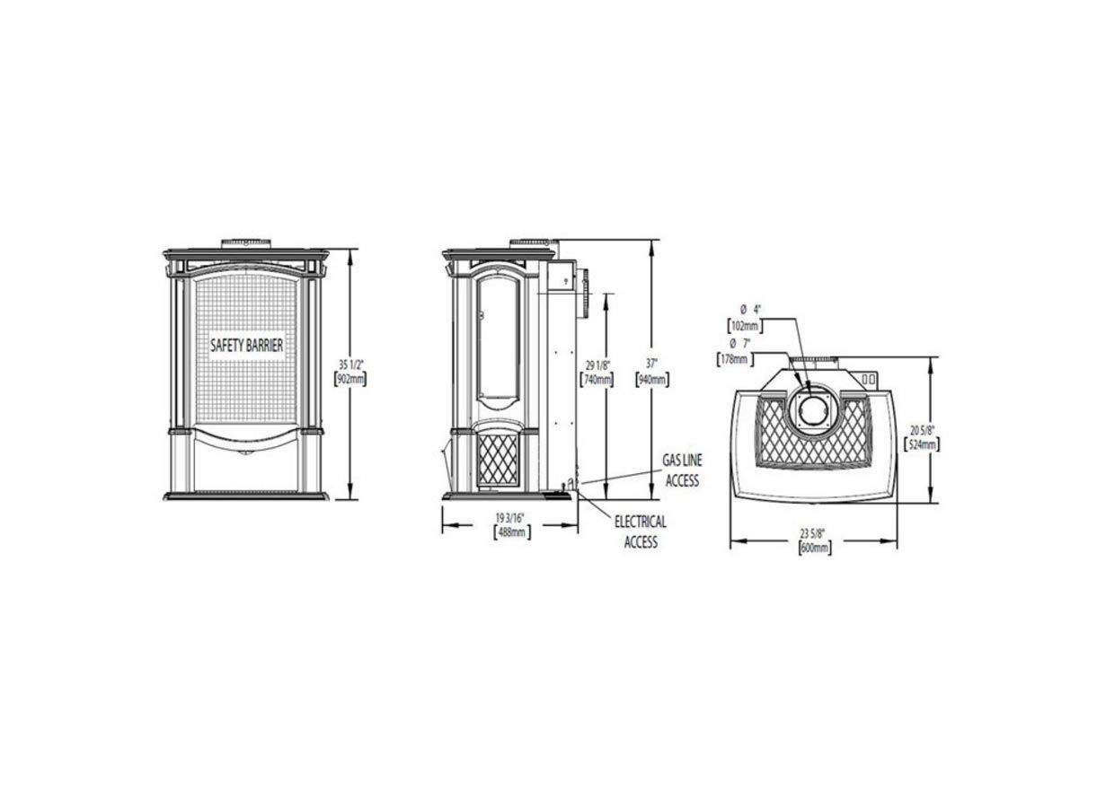 Napoleon Castlemore Direct Vent Cast Iron Gas Stove